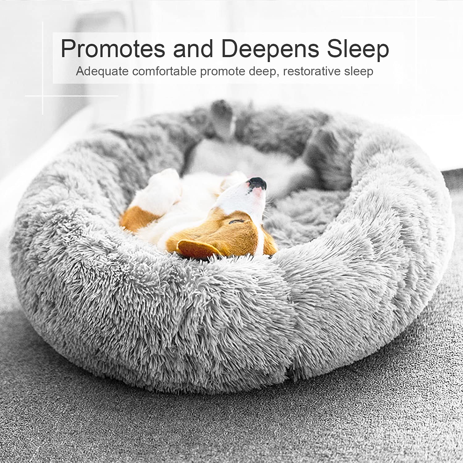 DogBaby Cama Donut Peluche: lavado a máquina para limpieza rápida.