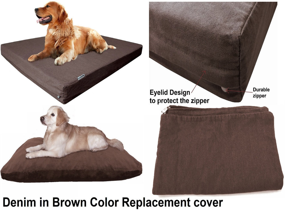 Compatible con almohadones de espuma memoria 37x27x4 de Dogbed4less.