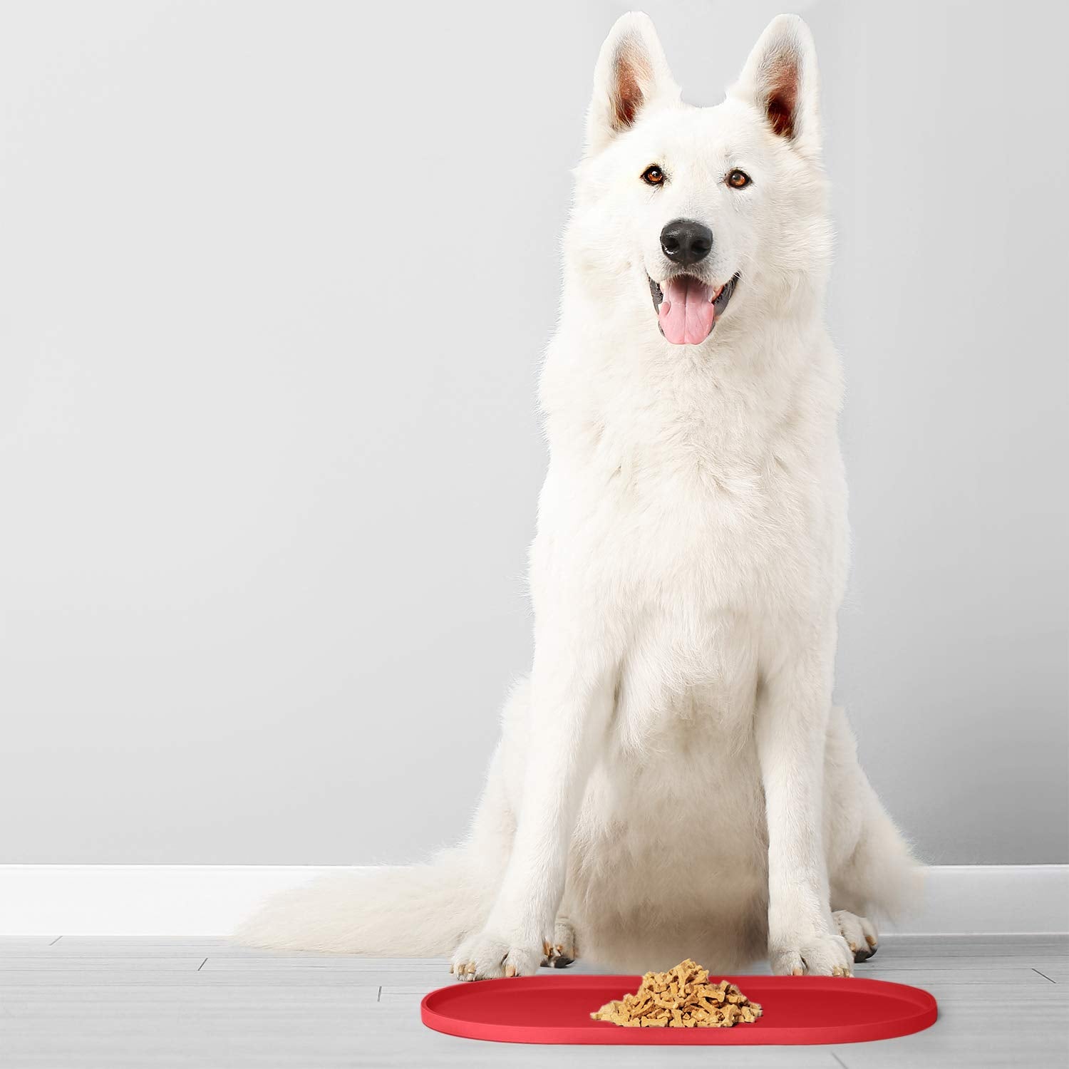 DogBuddy alfombrilla en color rojo, diseño moderno que protege el suelo.