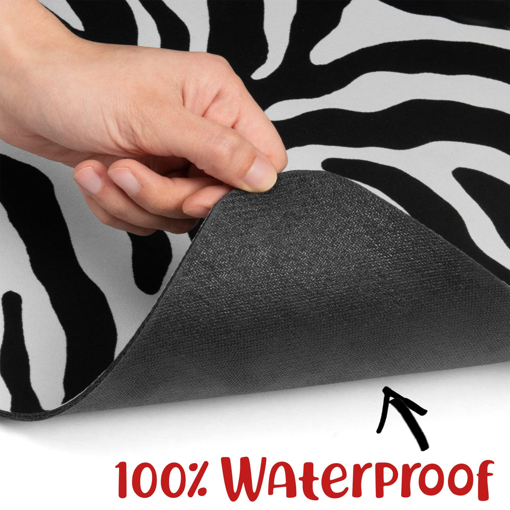 DogBuddy alfombrilla Zebra apta para lavadora, limpieza rápida.