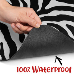 DogBuddy alfombrilla Zebra apta para lavadora, limpieza rápida.