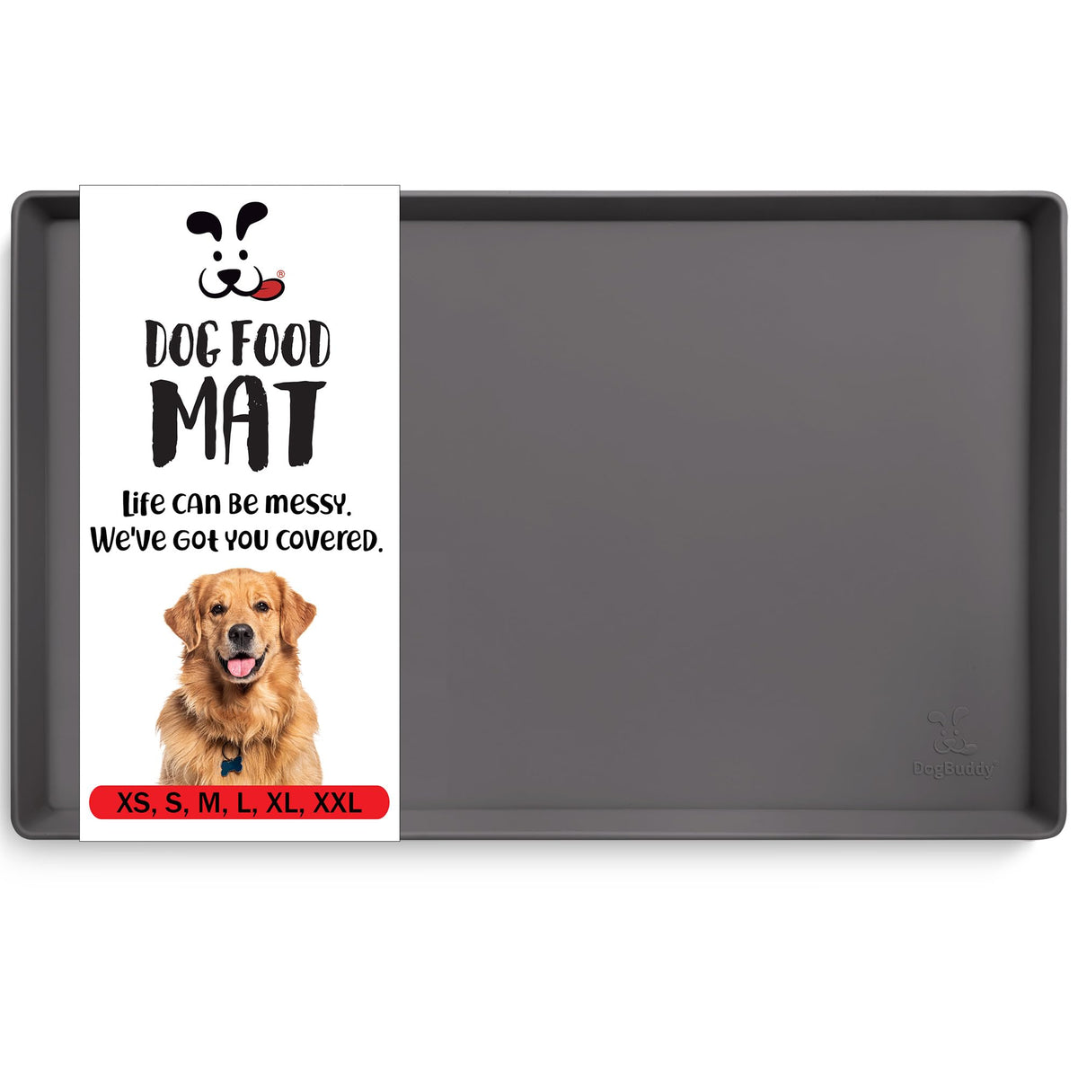 DogBuddy almohadilla para comida de perro, bordes altos, ayuda a contener derrames.