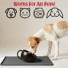 DogBuddy base antideslizante mantiene los cuencos estables.