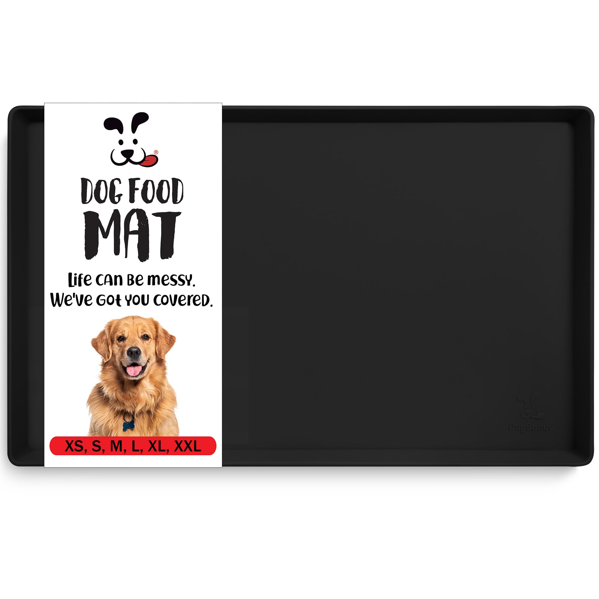 DogBuddy mat de comida para perros de silicona, resistente y fácil de limpiar.