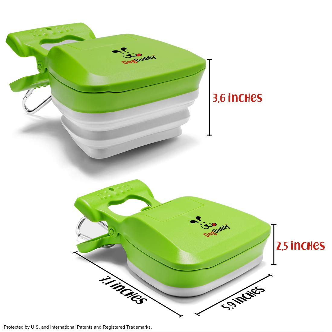 DogBuddy Pooper Scooper con bolsa integrada, evita molestias y mejora la higiene.