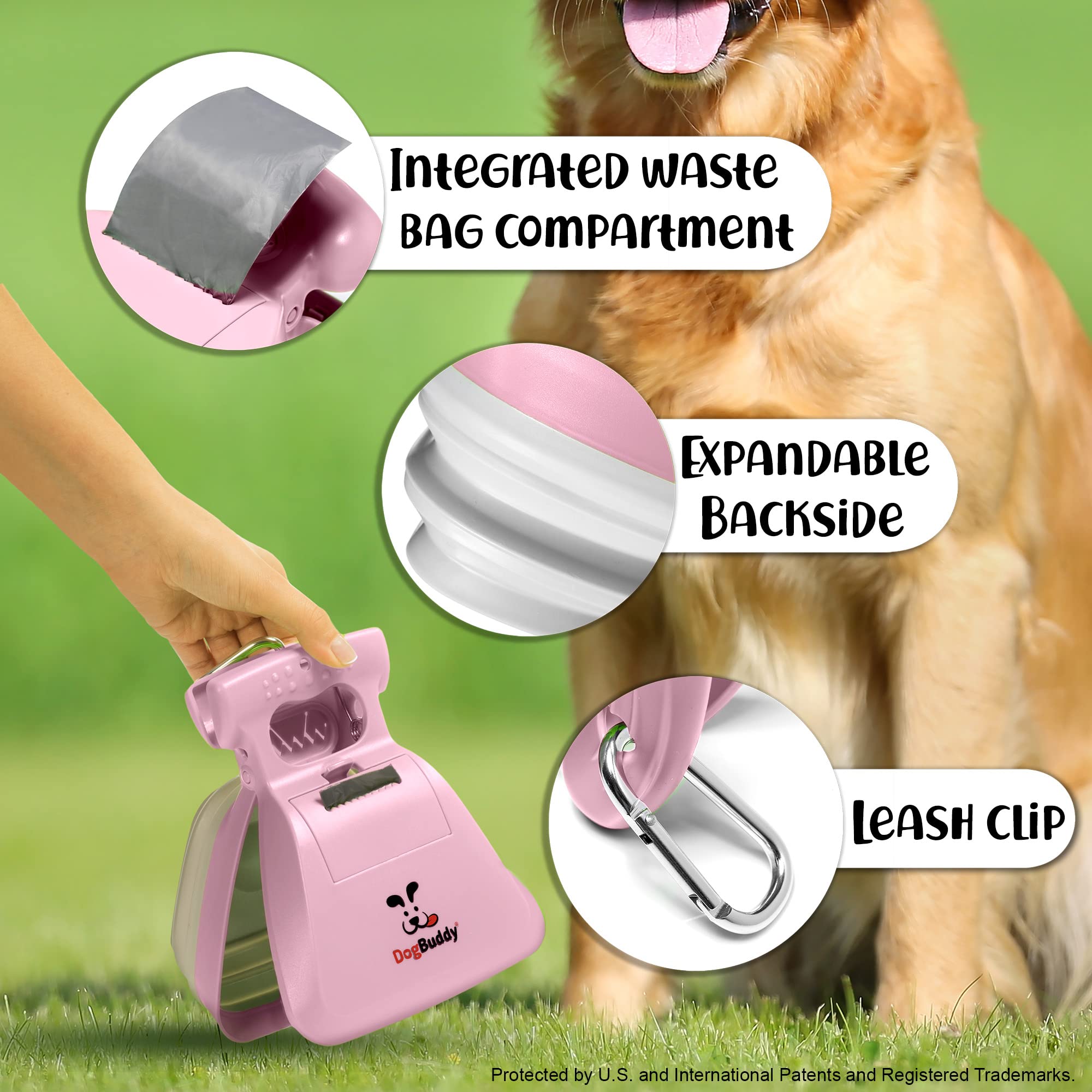 DogBuddy Pooper Scooper correa-colgante no olvidar durante las caminatas.