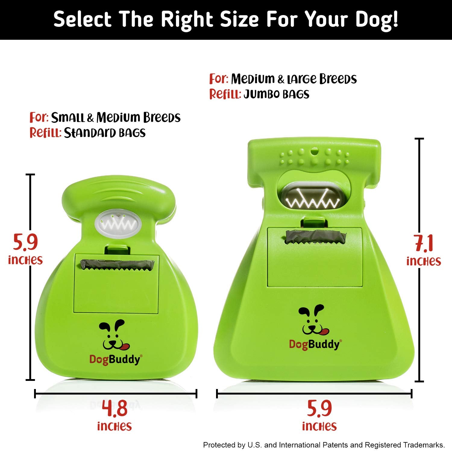 DogBuddy Pooper Scooper tamaño pequeño, ideal para perros pequeños.