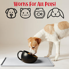 DogBuddy tapete fácil de limpiar y apto para lavavajillas.