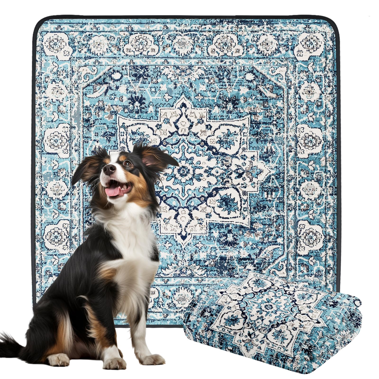 Dogcator pad lavable oceano azul, protección contra derrames para mascotas