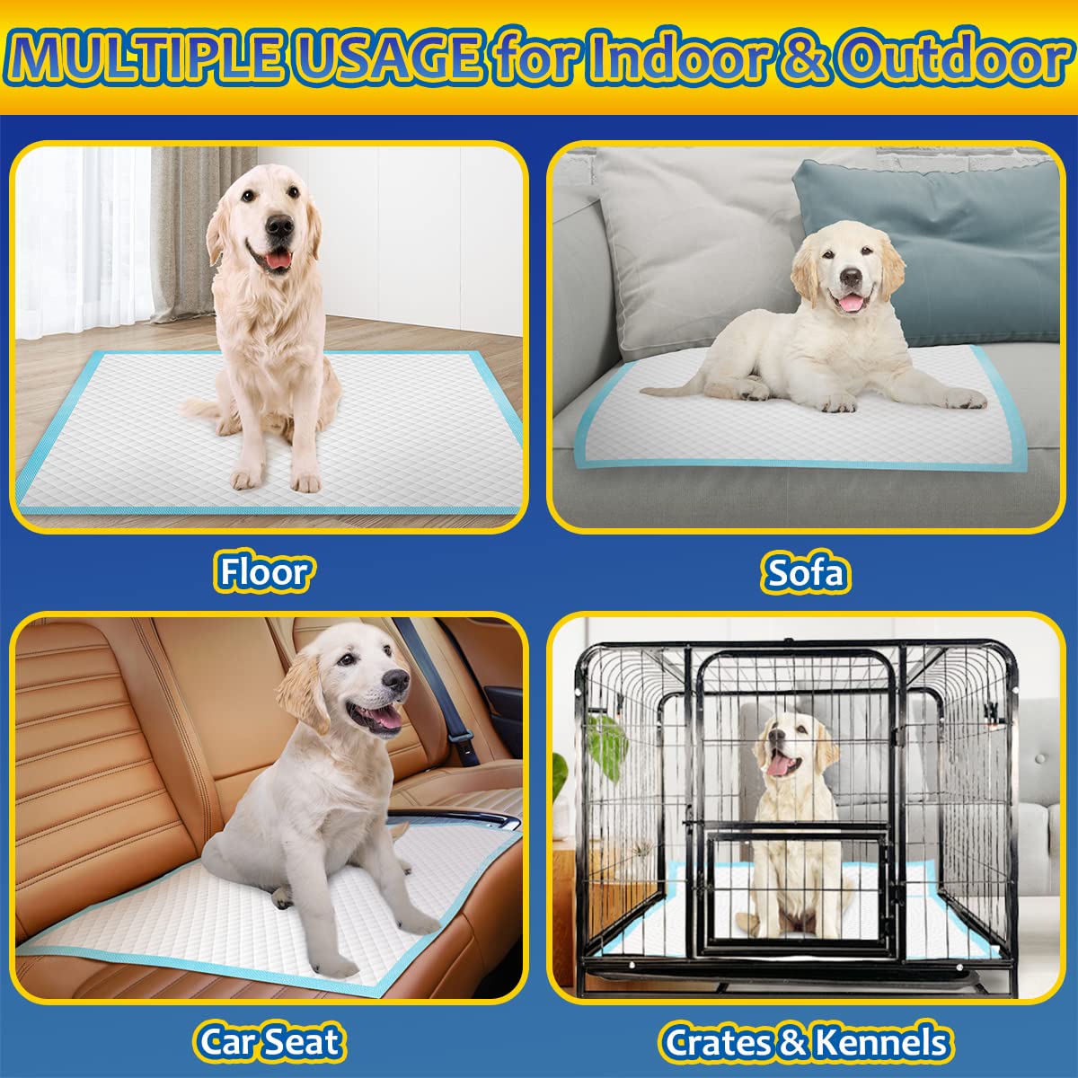 Dogcator pads de alta absorción, duraderos para estancias largas.
