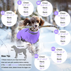 Dogcheer abrigo con arnés Taro Purple detalles de cremallera, fácil de colocar