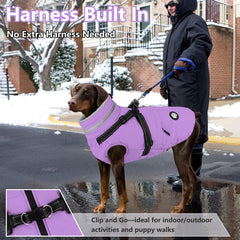 Dogcheer abrigo impermeable con forro de felpa, mantiene al perro cálido y seco.