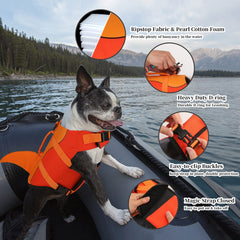 Dogcheer chaleco de alta visibilidad en naranja para localizar al perro rápidamente.