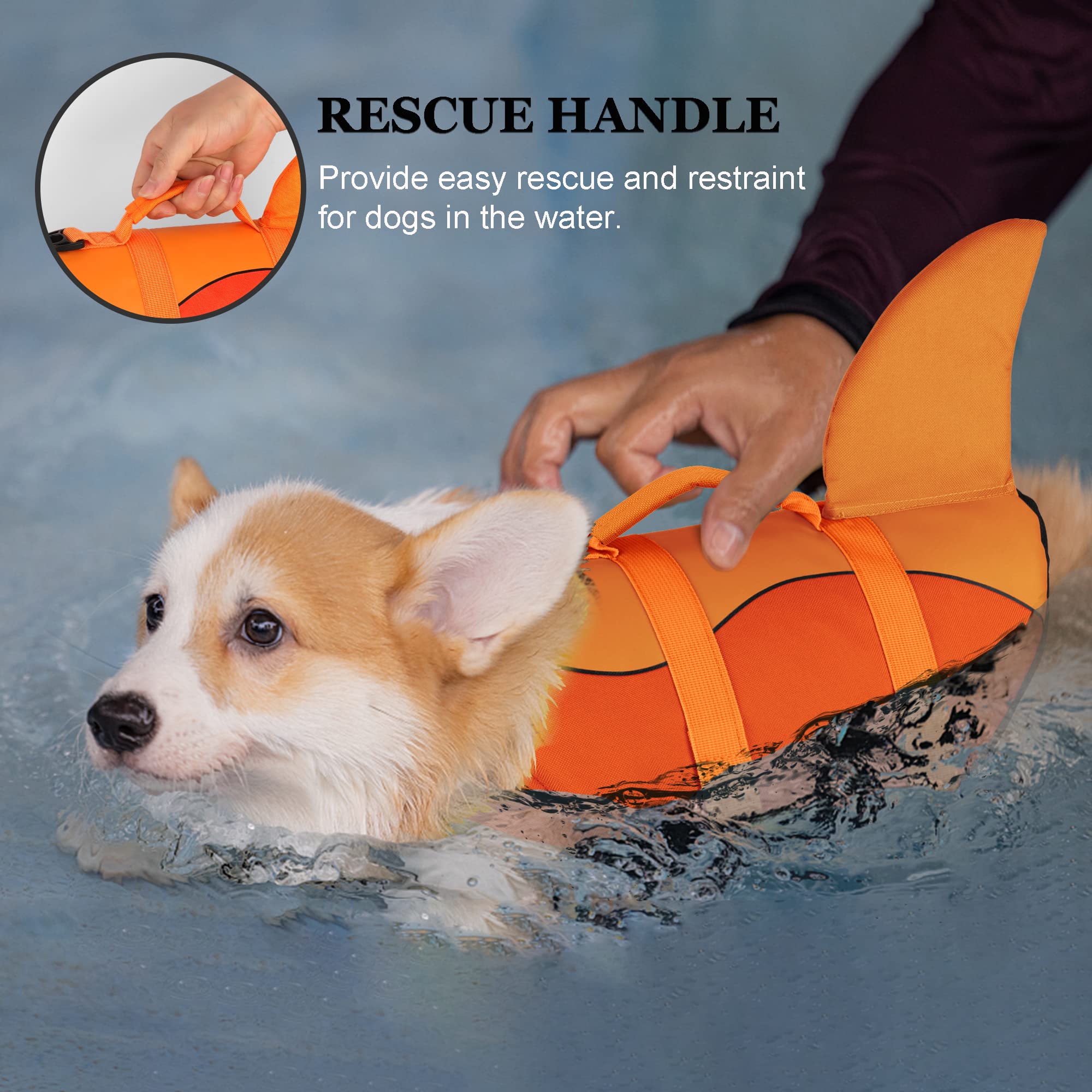 Dogcheer chaleco salvavidas perro, flotabilidad superior para disfrutar de actividades acuáticas.