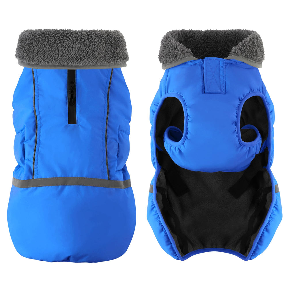 Dogcheer abrigo en azul con tallas disponibles para perros