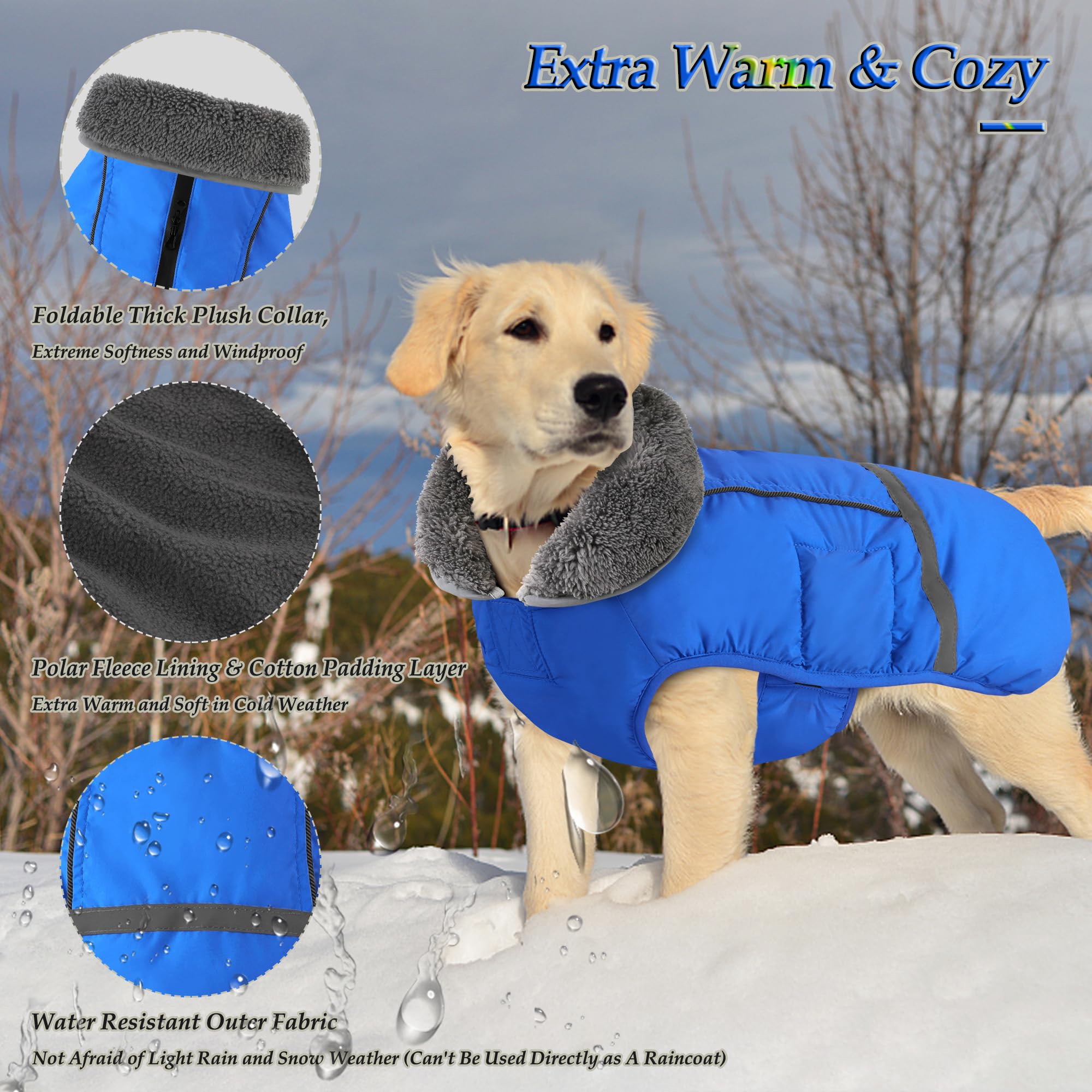Dogcheer abrigo con forro polar suave para calor extra