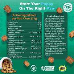 Doggie Dailies Puppy Probiotic enzimas digestivas: apoyo suave para la digestión.