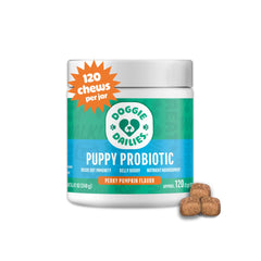 Doggie Dailies Puppy Probiotic pastillas: apoyo digestivo diario para cachorros.