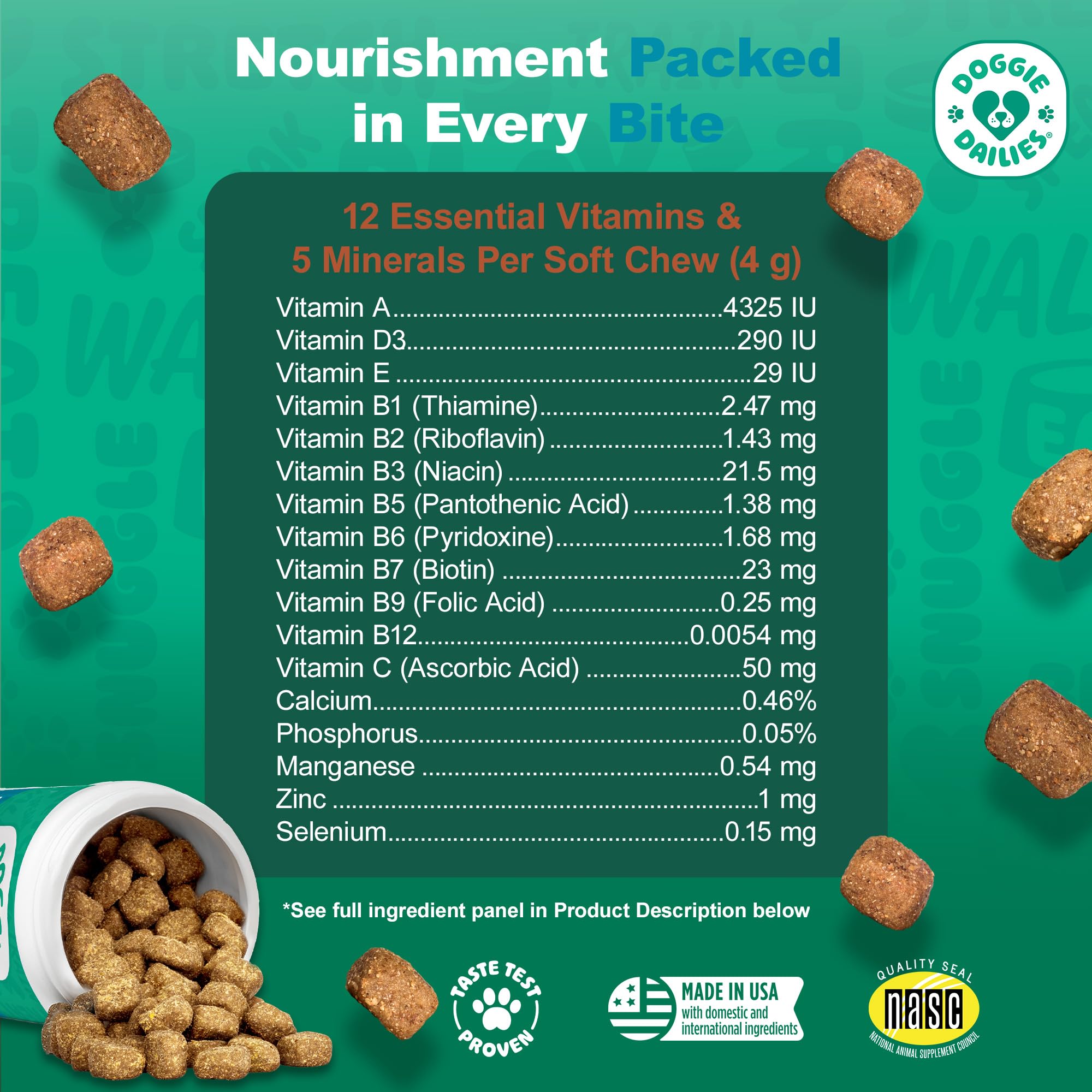 Doggie Dailies Senior Essentials, salud digestiva gracias a prebióticos y fibra.