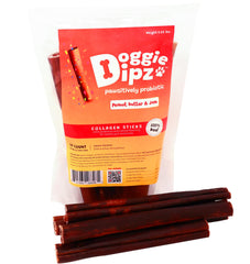 Doggie Dipz palitos de colágeno de res, diez unidades, masticación prolongada y sabor natural