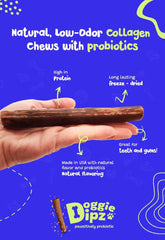 Doggie Dipz palitos de colágeno con probióticos para digestión y salud general