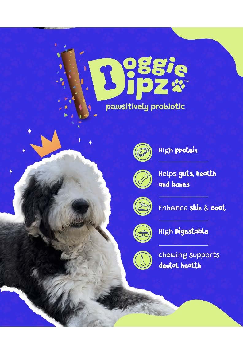 Doggie Dipz palitos de duración larga para entretenimiento y masticación