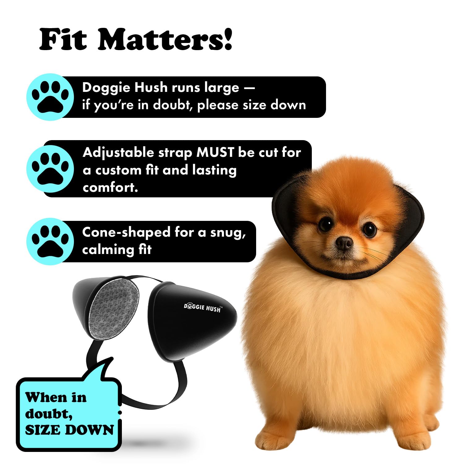 Doggie Hush materiales suaves brindan confort prolongado