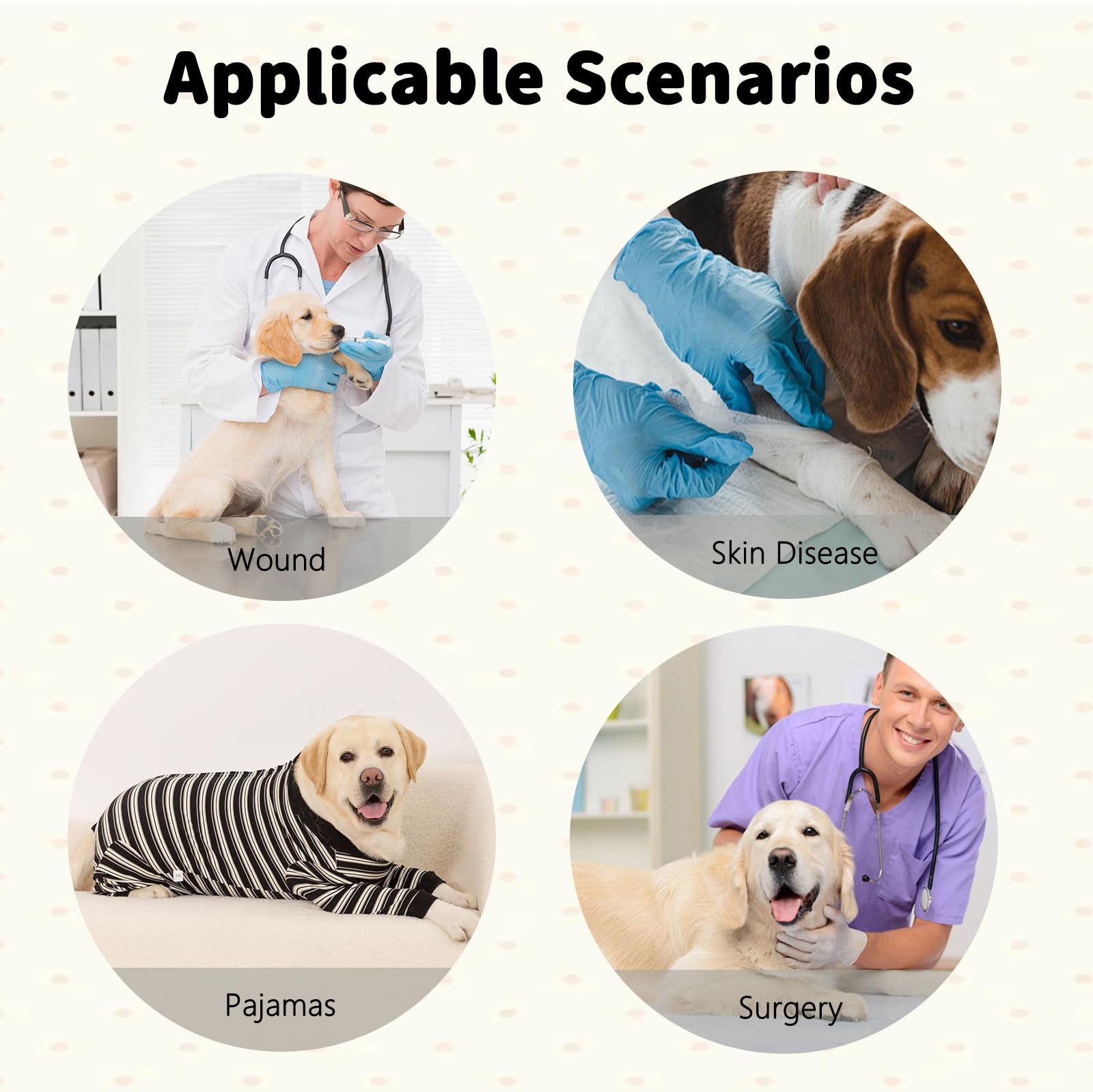 DoggieKit mono recuperación perro tallas disponibles: ajuste perfecto para tamaños variados.