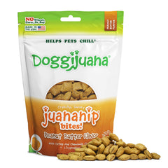 Doggijuana golosinas calmantes con mantequilla de cacahuate para perros relajados.