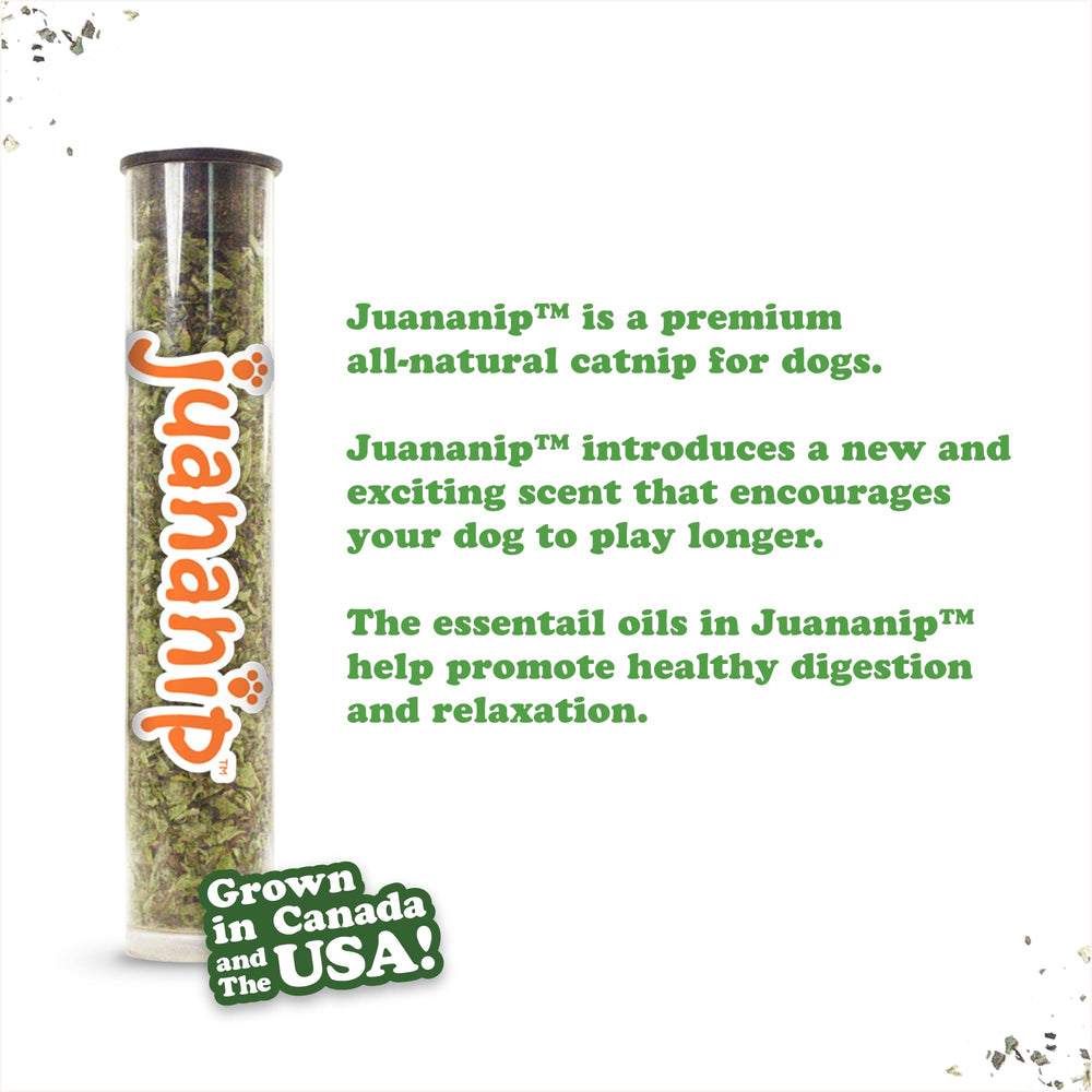 Juguete resistente de Doggijuana, doble capa y cuerda para morder y tirar.