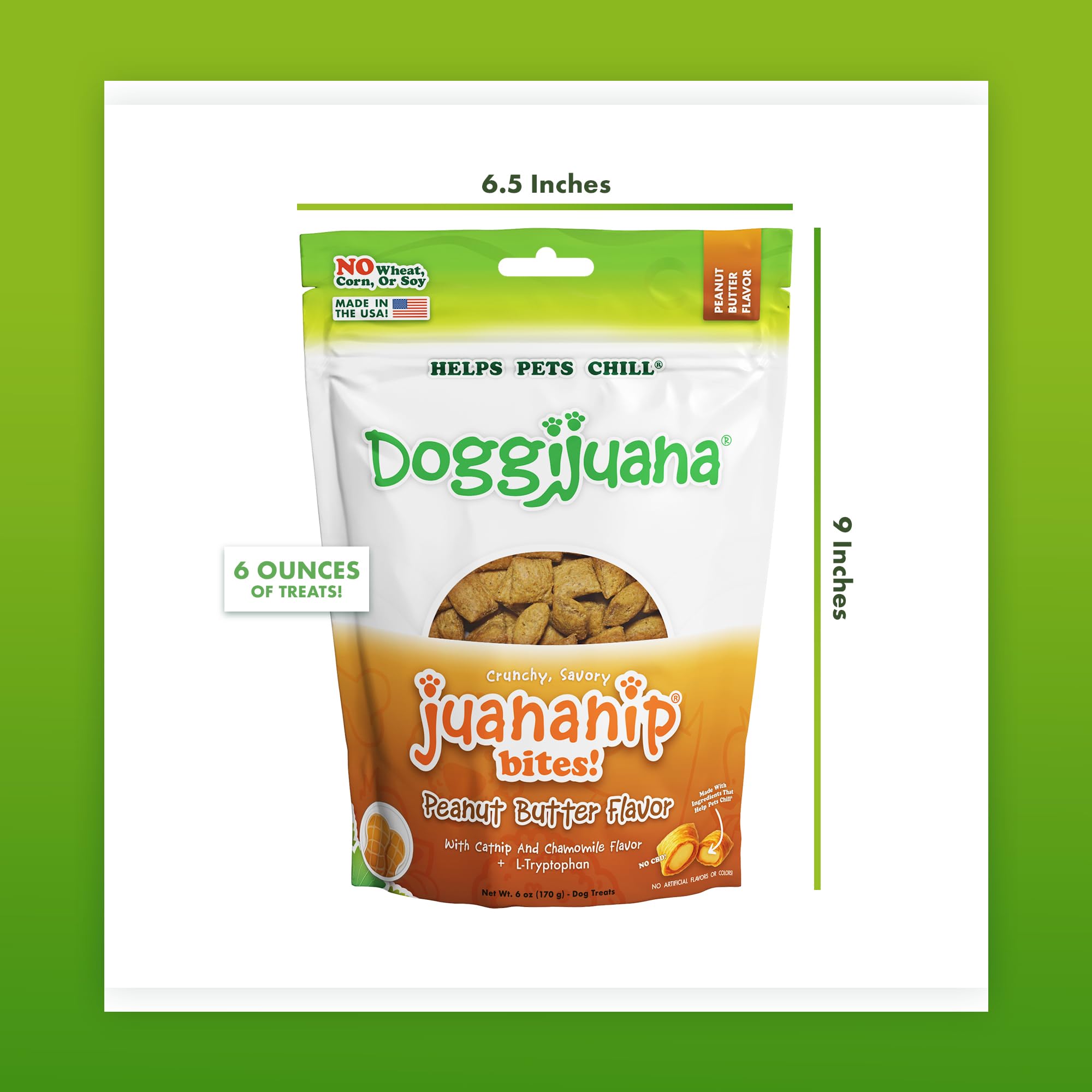 Doggijuana textura suave y masticable para perros de todas las edades.