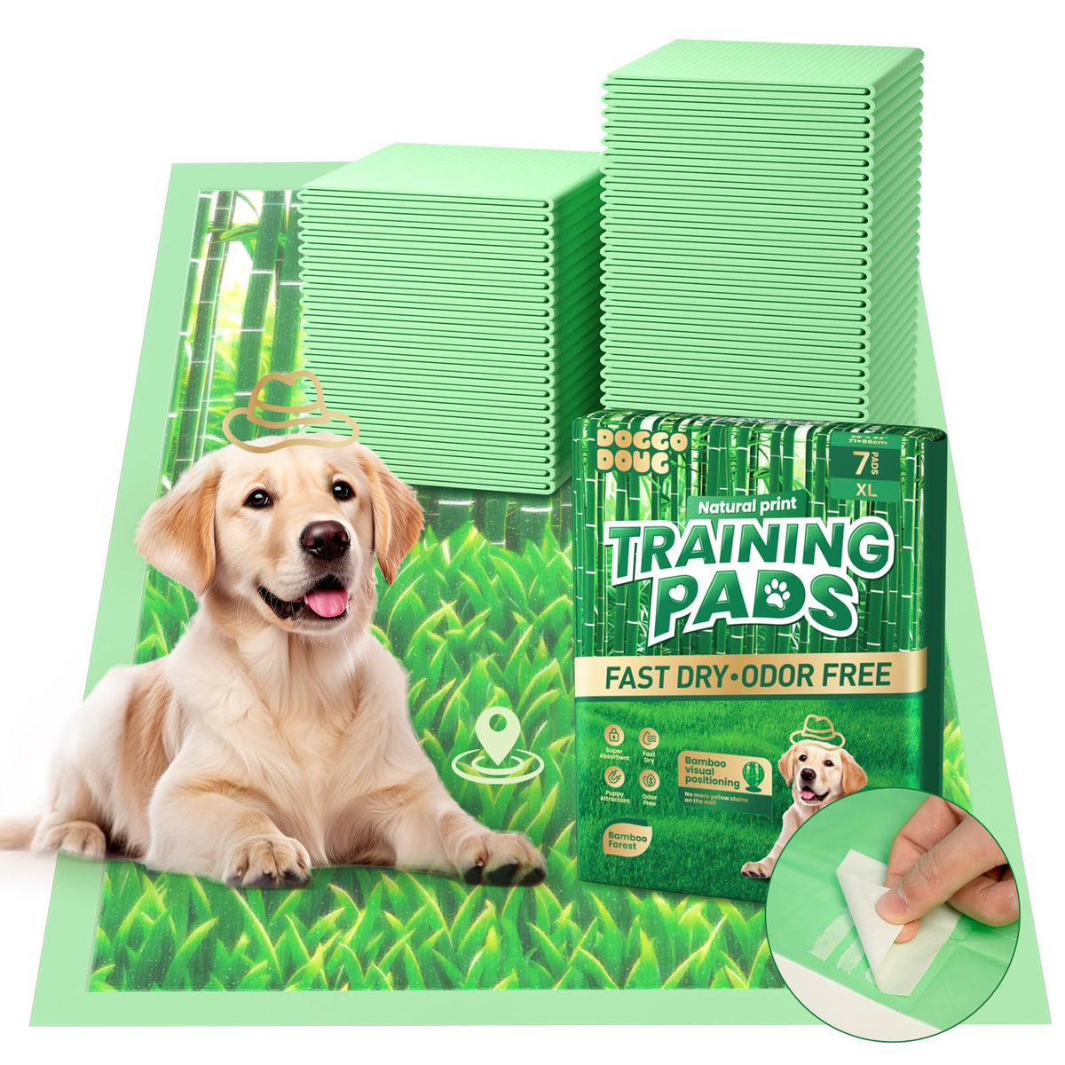 DOGGO DOUG almohadilla-entrenamiento-xl: opción amplia y suave para cachorros