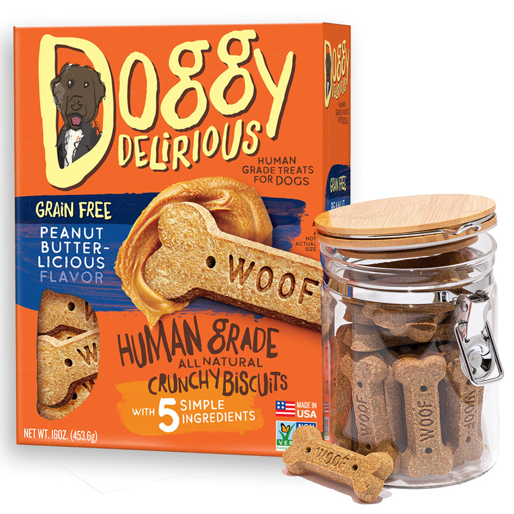 Doggy Delirious golosinas de patata dulce y calabaza, premio sabroso para entrenar.