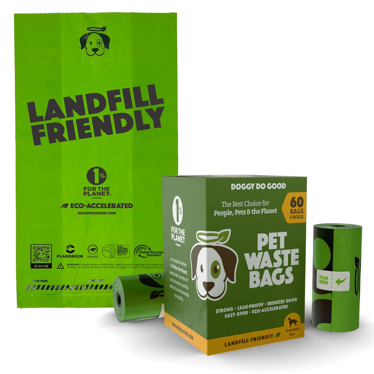 Bolsas Doggy Do Good de 18 micras, resistentes para recoger desechos