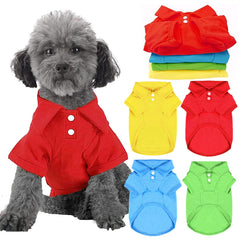 DOGGYZSTYLE camisetas polo para perro, conjunto de 4 piezas para looks variados y fáciles de combinar.
