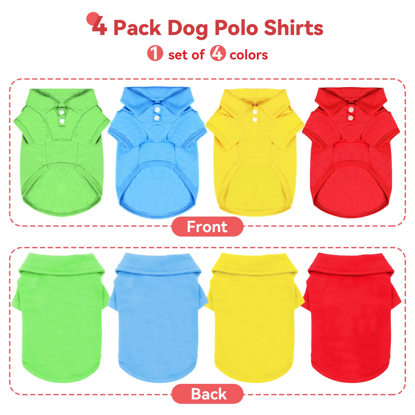 DOGGYZSTYLE camisetas polo para perro talla pequeña, ideal para razas pequeñas y gatitos.