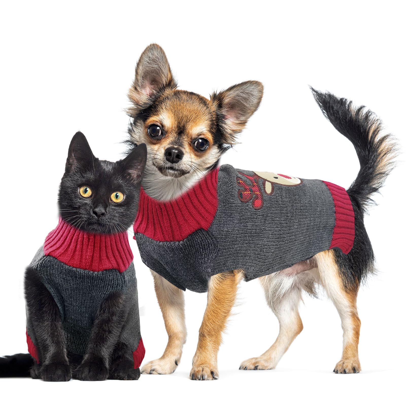DOGGYZSTYLE detalle del tejido suave y cómodo del suéter para perro.