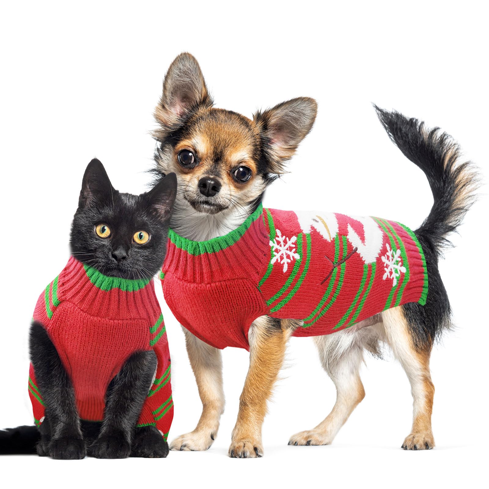 DOGGYZSTYLE patrón de rayas rojas y verdes, elegante para fiestas navideñas.