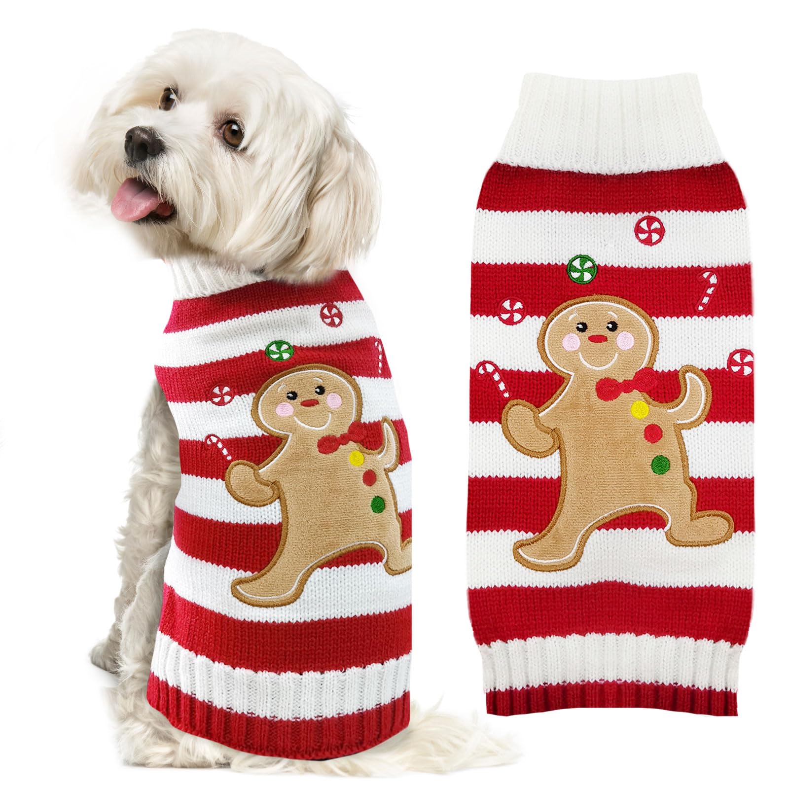 DOGGYZSTYLE suéter para perro con hombre jengibre rojo, perfecto para fiestas.