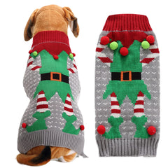 DOGGYZSTYLE suéter navideño para perro payaso gris, look festivo para fiestas.