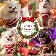 DOGGYZSTYLE sueter navideno para perro cuello alto, visual navideño cálido.
