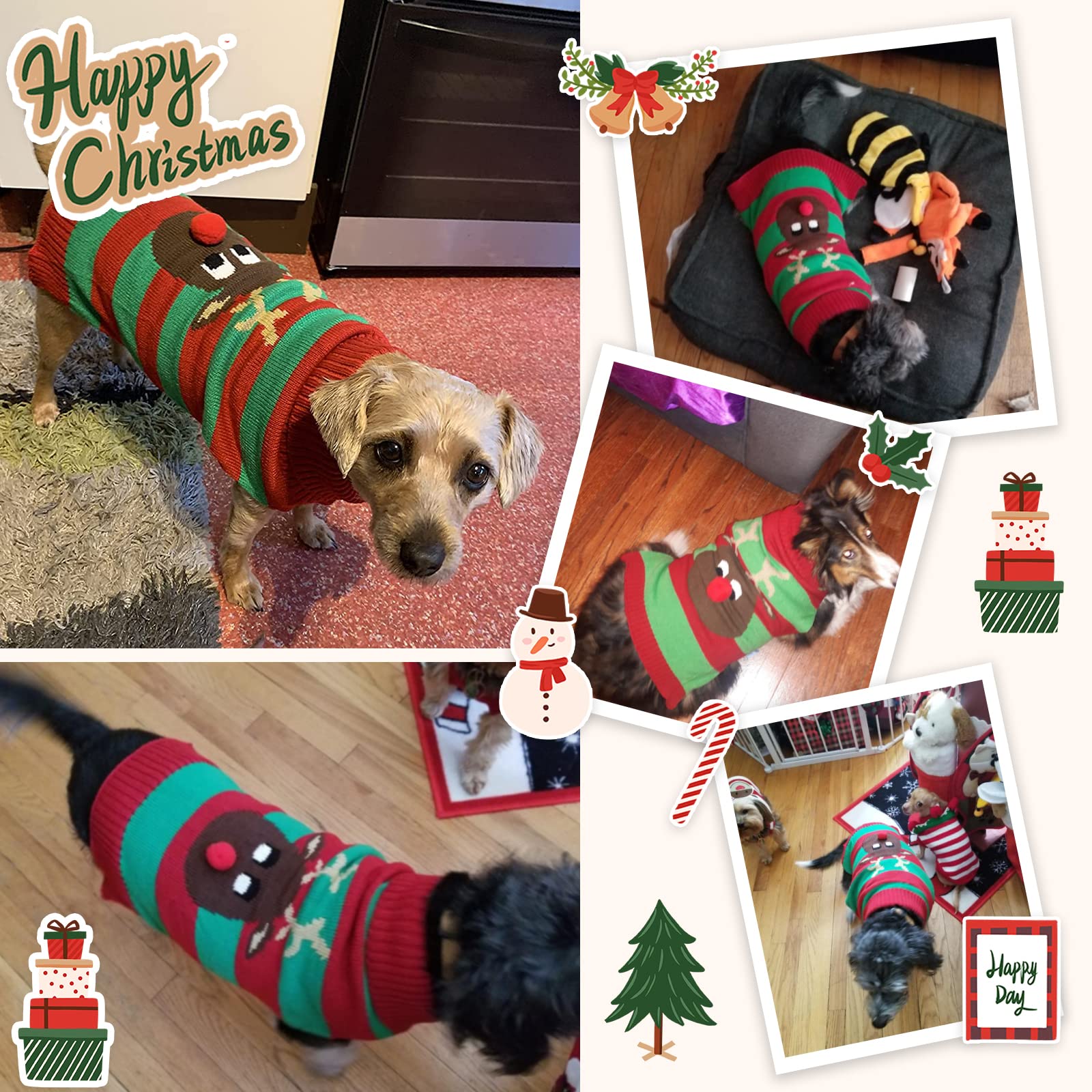 DOGGYZSTYLE suéter navideño para perro, perfecto para celebraciones y uso diario.