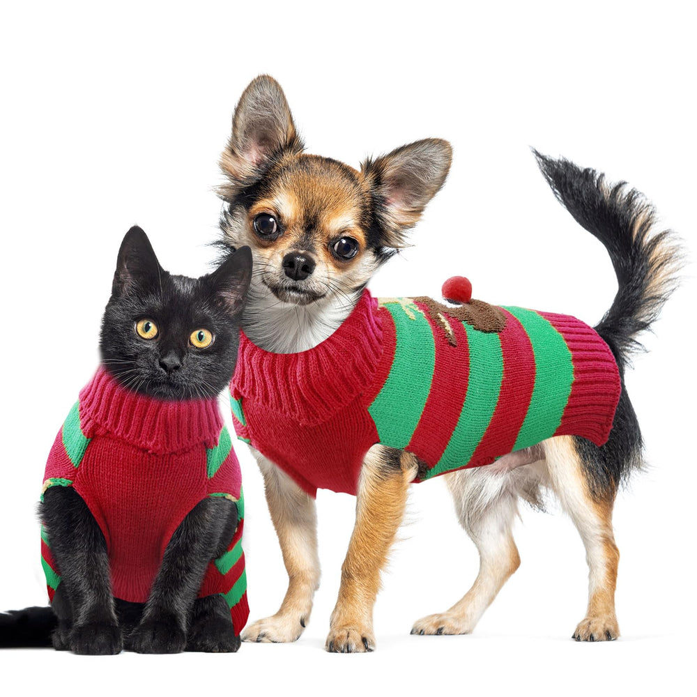 DOGGYZSTYLE suéter perro cuello alto para invierno cálido.