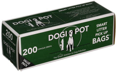 Dogipot rollos de bolsas para recogida, 200 bolsas por rollo para paseos prácticos.