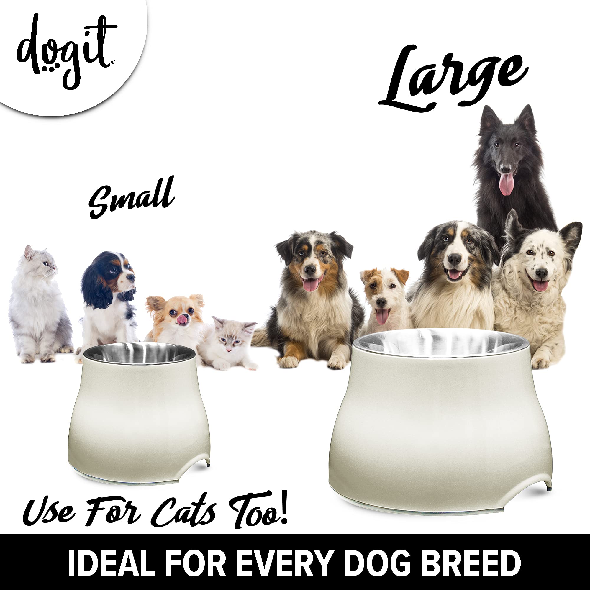 Dogit cuenco elevado para gatos, sirve para comida o agua