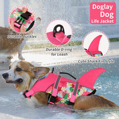 Doglay diseño tiburón detalle costuras para durabilidad y estilo