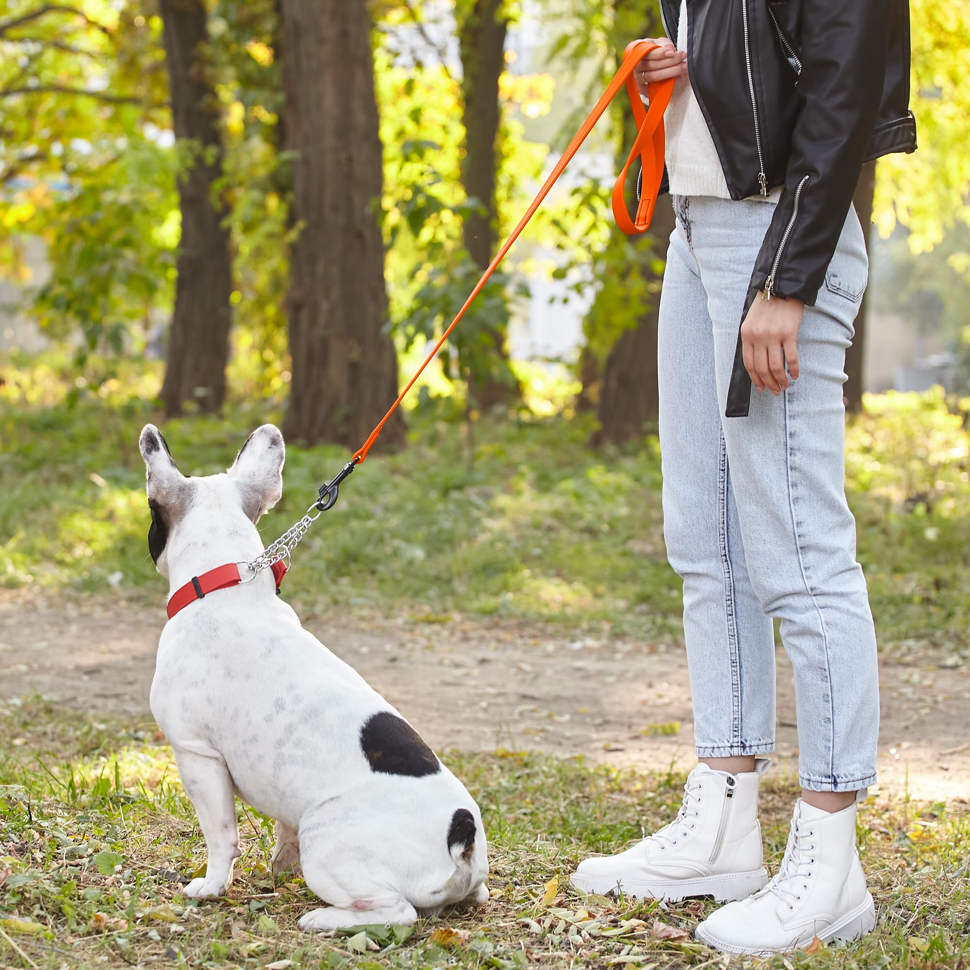 Dogline Biothane correa resistente con núcleo flexible para varios tamaños