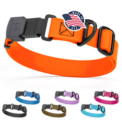 Collar Dogline Biothane impermeable para paseos bajo lluvia.