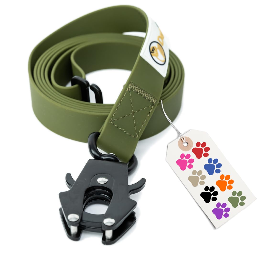 DogNerd correa-perro-silicona-6ft, ideal para paseos seguros y duraderos.