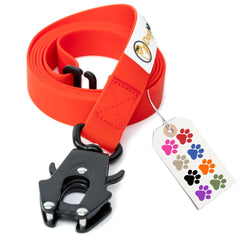 DogNerd correa táctica de silicona con mosquetón, ideal para paseos seguros con perros grandes.